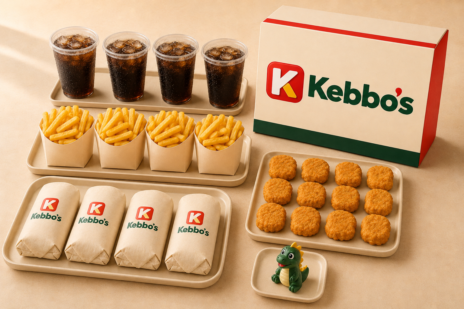 A grouped Kebbo’s meal deal